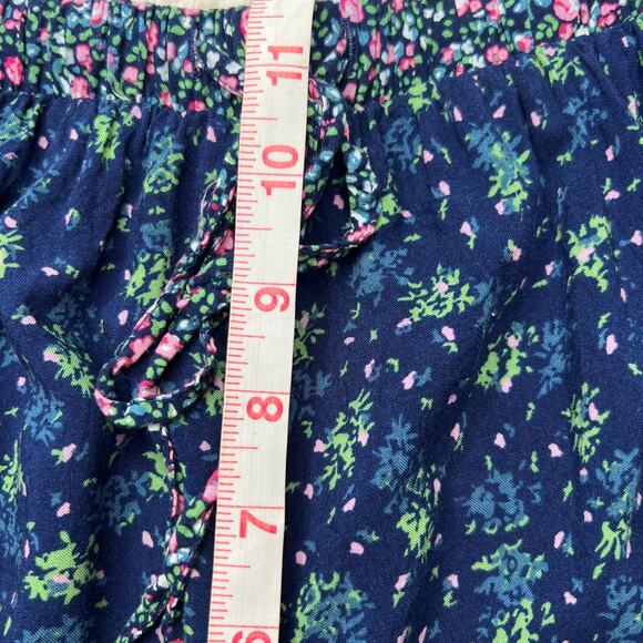 Mossimo Navy Floral Elastic Waist High Rise Dress Shorts Small - Picture 7 of 7